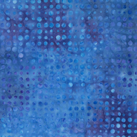 JB503-SB5B Malam Batiks VIII - Dots - Steel Blue Batik Fabric