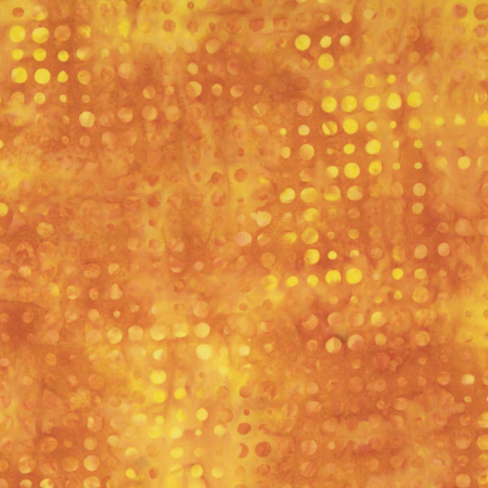 JB503-TA9B Malam Batiks VIII - Dots - Tangerine Batik Fabric