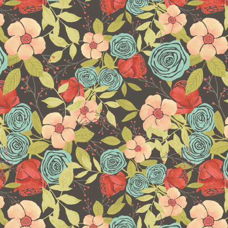 RJ5500-JU3 Moonlight Garden - Pop Blossom - Jubilant Fabric