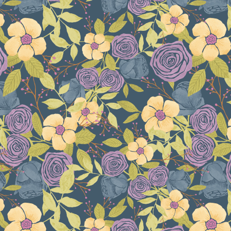 RJ5500-PM1 Moonlight Garden - Pop Blossom - Purple Magic Fabric