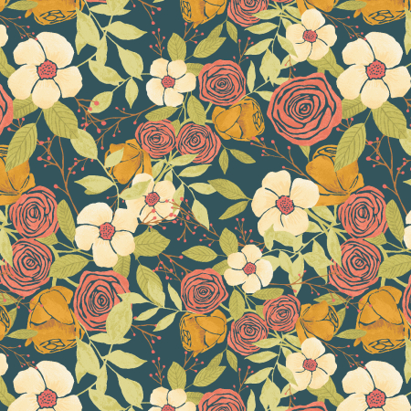 RJ5500-SU2 Moonlight Garden - Pop Blossom - Sunglow Fabric