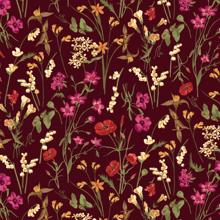 RJ4401-RO3 Ode To Poppies - Wild Meadows - Rosewood Fabric