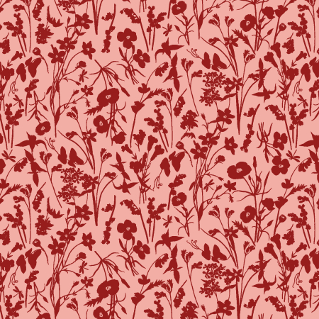 RJ4402-PB3 Ode To Poppies - Hidden Foliage - Peach Blossom Fabric