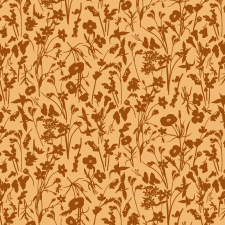 RJ4402-WH2 Ode To Poppies - Hidden Foliage - Warm Honey Fabric