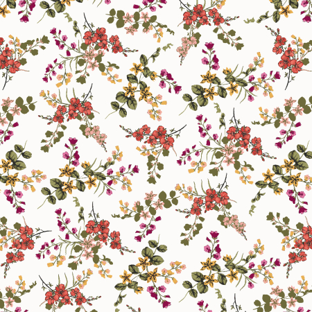 RJ4404-BO2 Ode To Poppies - Gathered Flowers - Boysenberry Fabric