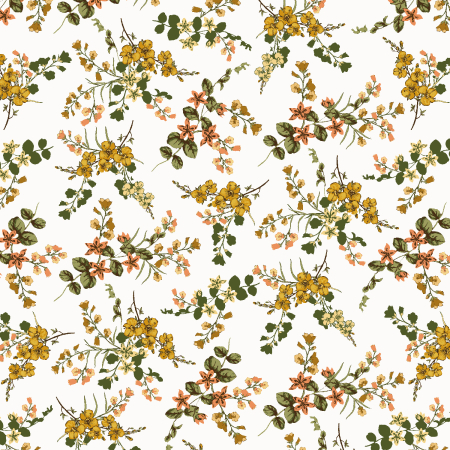 RJ4404-OG1 Ode To Poppies - Gathered Flowers - Olive Green Fabric