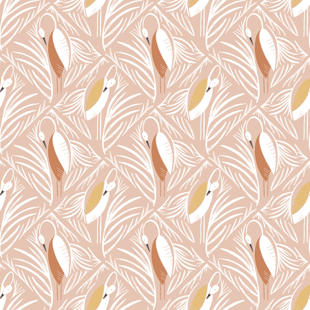 ID103-EL3 Pond Life - In the Nest - Evening Light Fabric