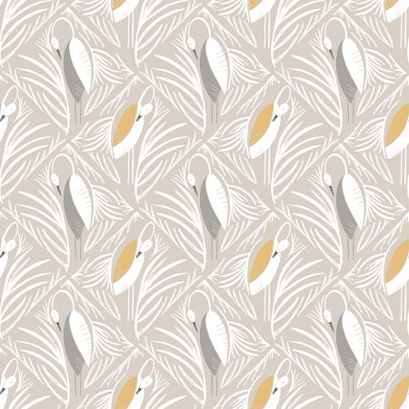 ID103-FM2 Pond Life - In the Nest - Foggy Morning Fabric