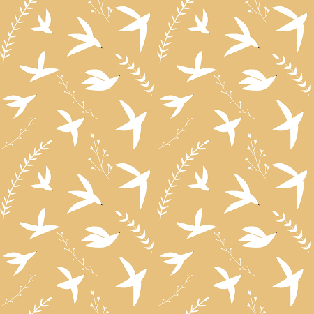 ID104-DI1 Pond Life - Birds in Flight - Dijon Fabric