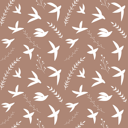 ID104-TR2 Pond Life - Birds in Flight - Truffle Fabric
