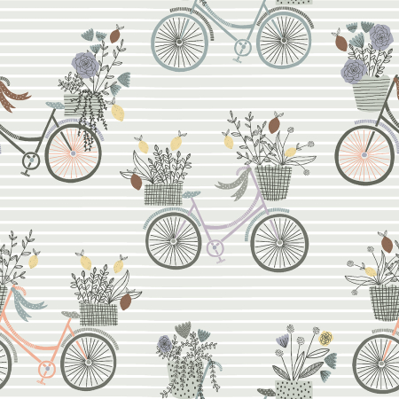 JM200-FE3M Summer in the Cotswolds - Evening Ride - Fern Metallic Fabric