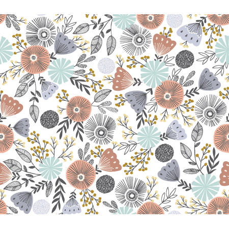 JM201-EG2M Summer in the Cotswolds - English Garden - Evening Glow Metallic Fabric