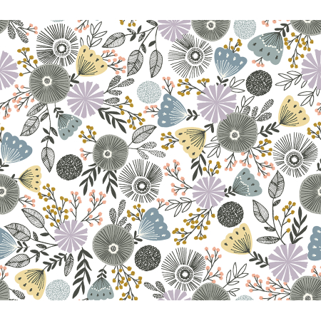 JM201-RA3M Summer in the Cotswolds - English Garden - Rainy Afternoon Metallic Fabric
