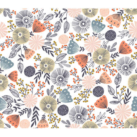 JM201-SD1M Summer in the Cotswolds - English Garden - Summer Days Metallic Fabric