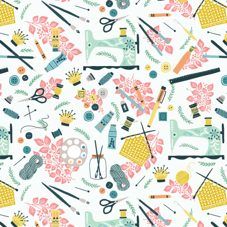 YX101-MG1 Sunday Afternoon - Crafting For Life - Minty Green Fabric