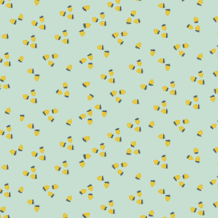 YX105-PI3 Sunday Afternoon - Seasonal Strawberries - Pineberry Fabric