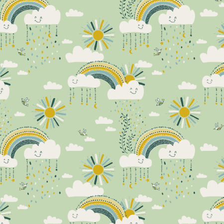 RJ5200-ZG2 Sunny Days Ahead - Keep Your Head Up - Zen Green Fabric