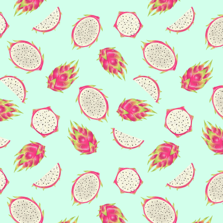 RJ6002-MI2D Sweet Summer - Pitaya - Minty Digiprint Fabric