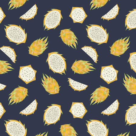 RJ6002-ON3D Sweet Summer - Pitaya - Oxford Navy Fabric