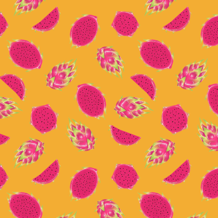 RJ6002-RA1D Sweet Summer - Pitaya - Rojo Amarillo Digiprint Fabric