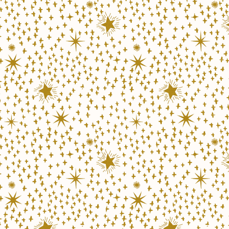 RJ3903-GO2M Tails From Under The Moon - Etoile - Gold Metallic Fabric