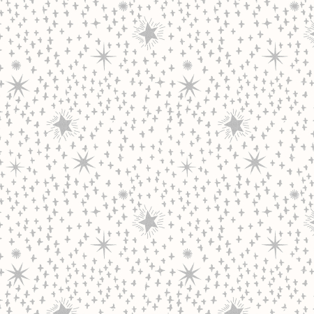 RJ3903-SI1M Tails From Under The Moon - Etoile - Silver Metallic Fabric