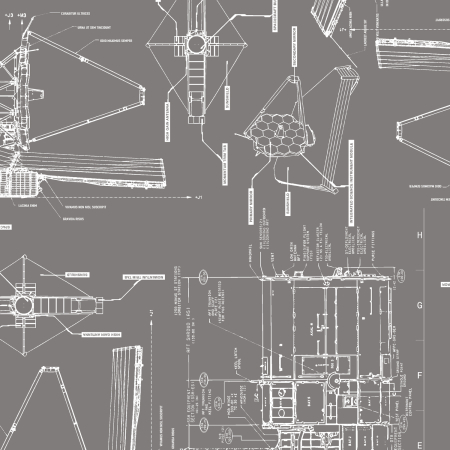 RJ6025-CP2D The Hidden Universe - Satellites Ahead - Carbon Paper Digiprint Fabric