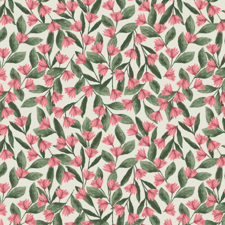 JM302-FP1 Twilight Meadows - Branching Out - Flamingo Pink Fabric