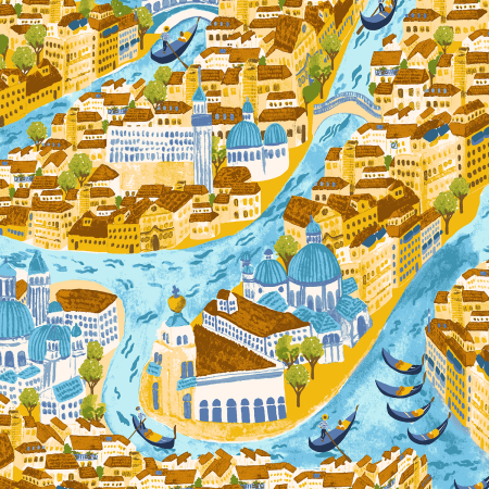 RJ4300-TS3 Viaggio A Venezia - Ciao Venezia - Tuscan Sun Fabric