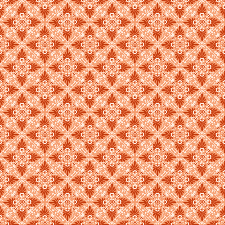 RJ4302-OC2 Viaggio A Venezia - Sicilian Tiles - Orange Coral Fabric