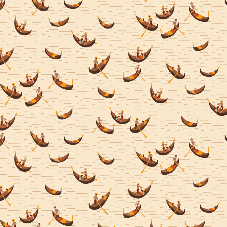 RJ4303-BI1 Viaggio A Venezia - Gondola Serenade - Biscotti Fabric