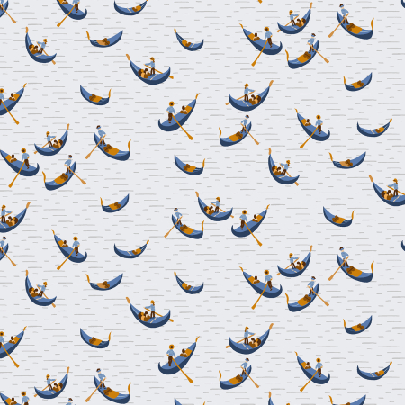 RJ4303-CB3 Viaggio A Venezia - Gondola Serenade - Cashmere Blue Fabric
