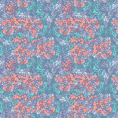 RJ5904-DE3 Wave And Sea - Spindrift - Denim Fabric