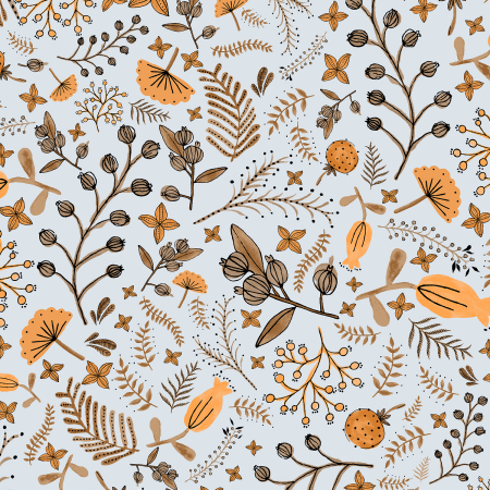 RJ3700-GB1 Whimsical Fleur De Joy - Spring Mix - Gentle Blue Fabric