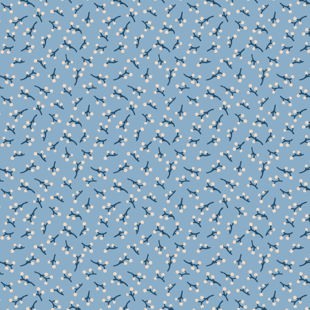 RJ3701-BR2 Whimsical Fleur De Joy - Twig Toss - Blue Rain Fabric