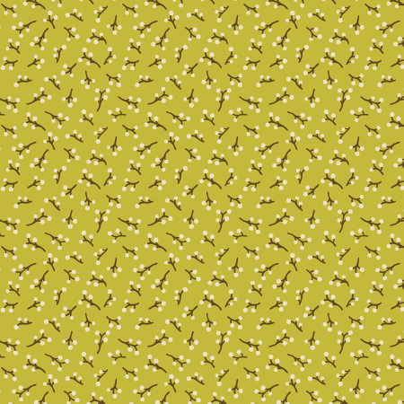 RJ3701-CH3 Whimsical Fleur De Joy - Twig Toss - Chartreuse Fabric