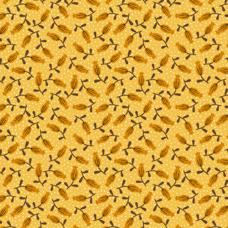 RJ3702-MA3 Whimsical Fleur De Joy - Petite Tulips - Marigold Fabric