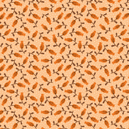 RJ3702-SP2 Whimsical Fleur De Joy - Petite Tulips - Sweet Peach Fabric