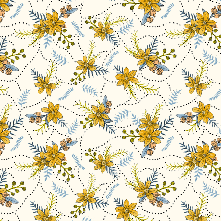 RJ3703-SU2 Whimsical Fleur De Joy - Avril Blooms - Sunflower Fabric