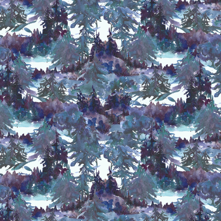 TM103-WN1D Wild And Wonderful - Dappled Shade - Winter Night Digiprint Fabric