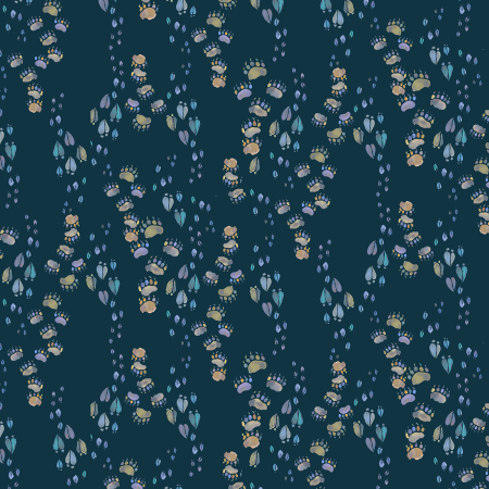 TM104-IC1D Wild And Wonderful - Shuffle Your Feet - Ice Digiprint Fabric