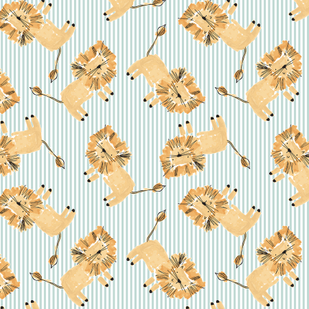RJ4102-SE3 Wild Ones - Lion Pounce - Seafoam Fabric