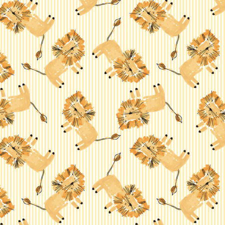 RJ4102-YE2 Wild Ones - Lion Pounce - Yellow Fabric