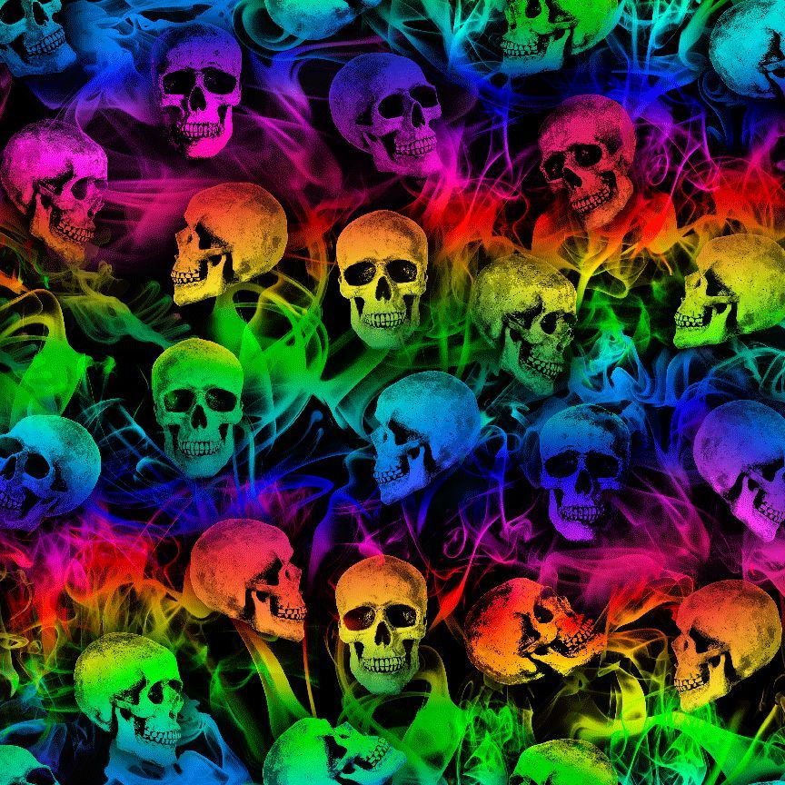SMOKY RAINBOW SKULLS