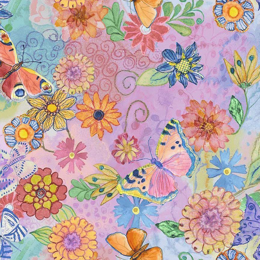 WATERCOLOR BUTTERFLY FLORAL