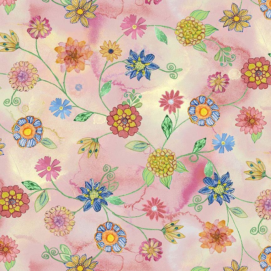 SPACED FLORAL VINES