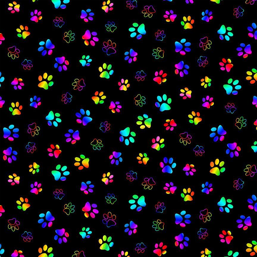 RAINBOW PAW PRINTS