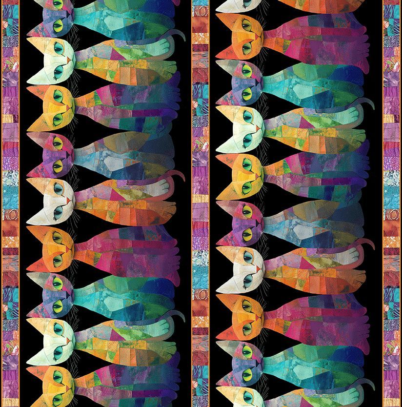 QUILT CATS 11" STRIPES