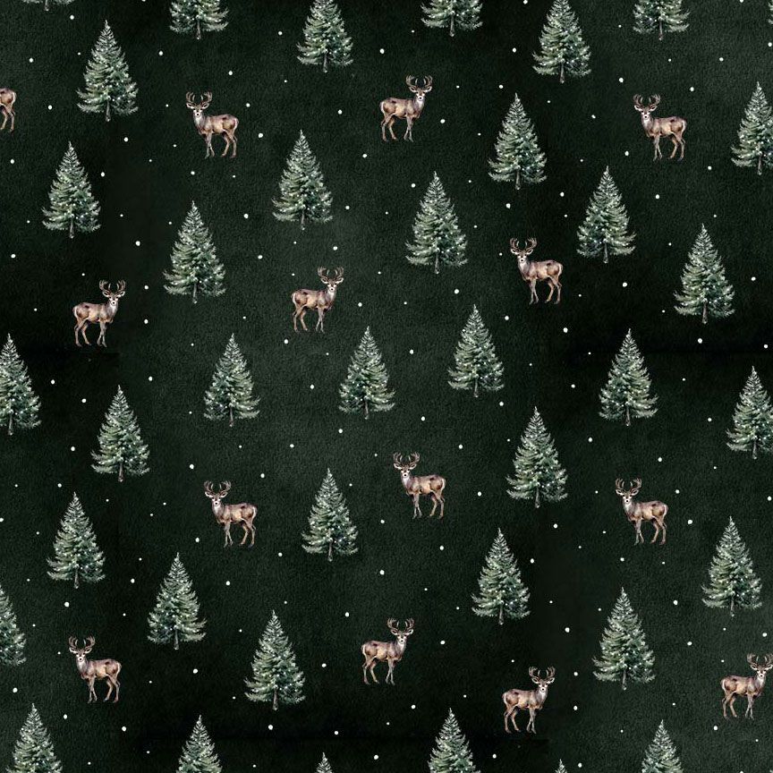 TOSSED DEERS & EVERGREEN