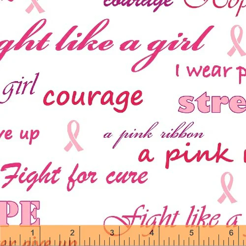 Pink Ribbons fabric collection by Windham Fabrics